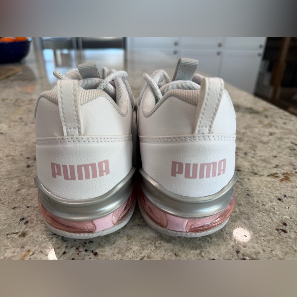 Puma Riaze Prowl SI Speckle Lace Up Running White and Light Pink Sneakers - Picture 7 of 12